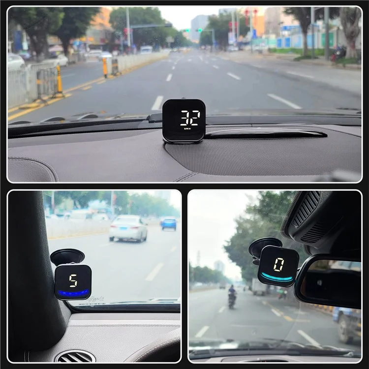 G4 Car HUD Digital Speedometer Over-speed Fatigue Driving Alarm GPS Compass Head-up Display