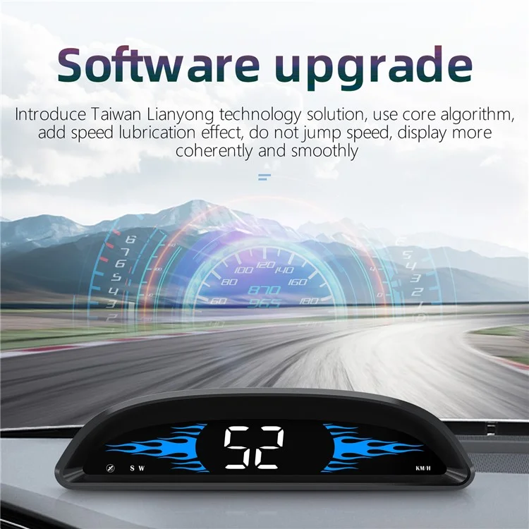 G2 4-inch LCD Car HUD Speed Mileage Measurement GPS+Beidou Car Head Up Display