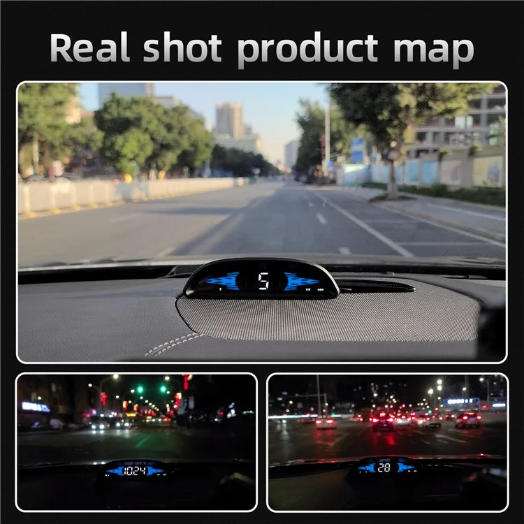 G2 4-inch LCD Car HUD Speed Mileage Measurement GPS+Beidou Car Head Up Display