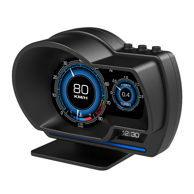 P6 Car HUD Head-Up Display OBD2+GPS Smart Gauge avec Alarme de Vitesse Excessive, de Régime