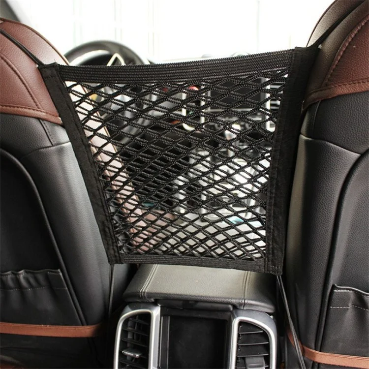 2-Layer Universal Car Seat Net Organizer Mesh Cargo Net Pouch Driver Storage Netting Pouch