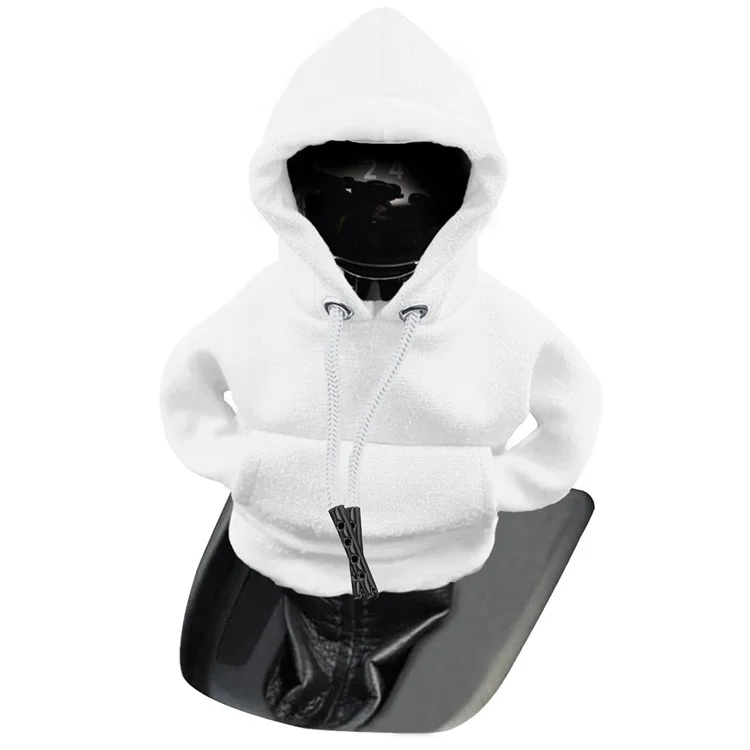 Kreatives Hoodie-Design Autoschieberegelknaufabdeckung Schalthebel-Dekoration - Weiß
