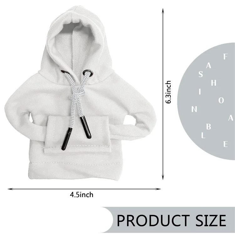 Kreatives Hoodie-Design Autoschieberegelknaufabdeckung Schalthebel-Dekoration - Weiß