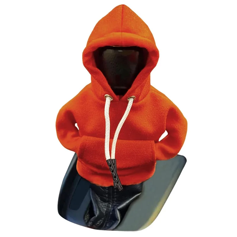 Creative Hoodie Design Car Shift Knob Cover Gear Shift Lever Decoration - Orange