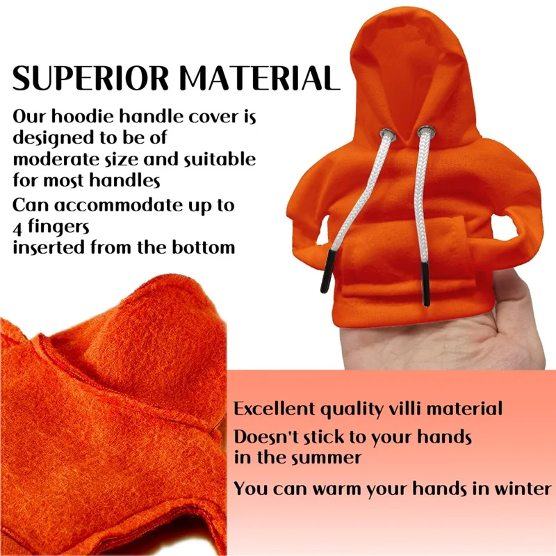 Creative Hoodie Design Car Shift Knob Cover Gear Shift Lever Decoration - Orange