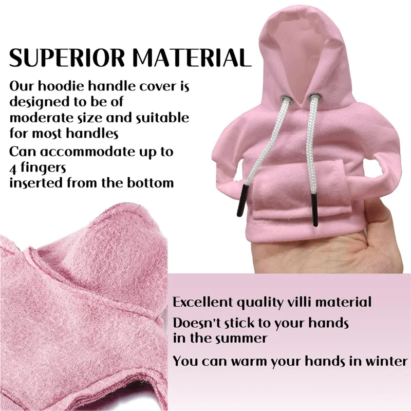 Creative Hoodie Design Car Shift Knob Cover Gear Shift Lever Decoration - Pink