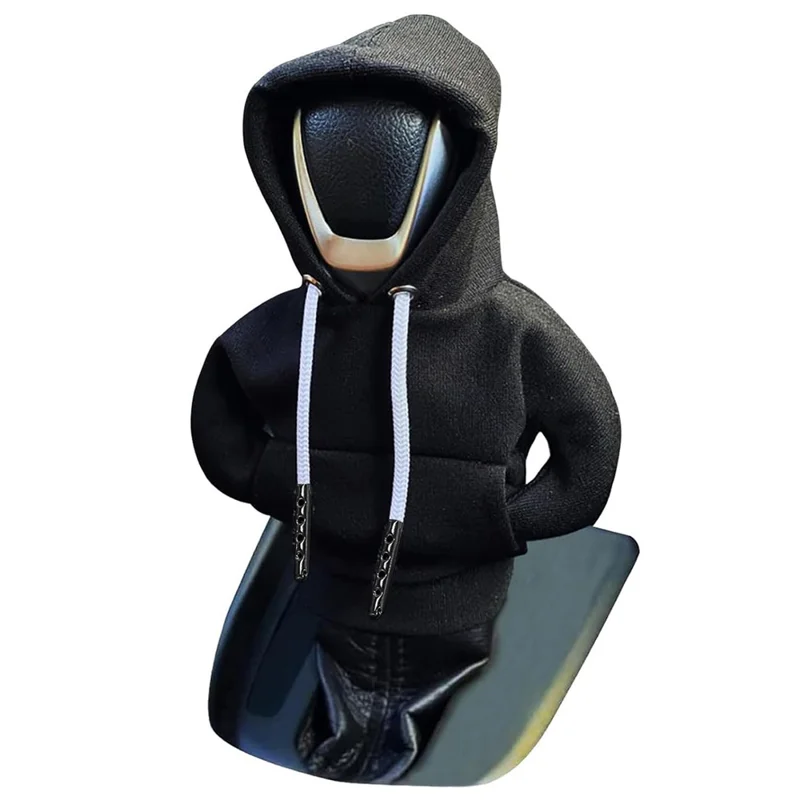 Creative Hoodie Design Car Shift Knob Cover Gear Shift Lever Decoration - Black
