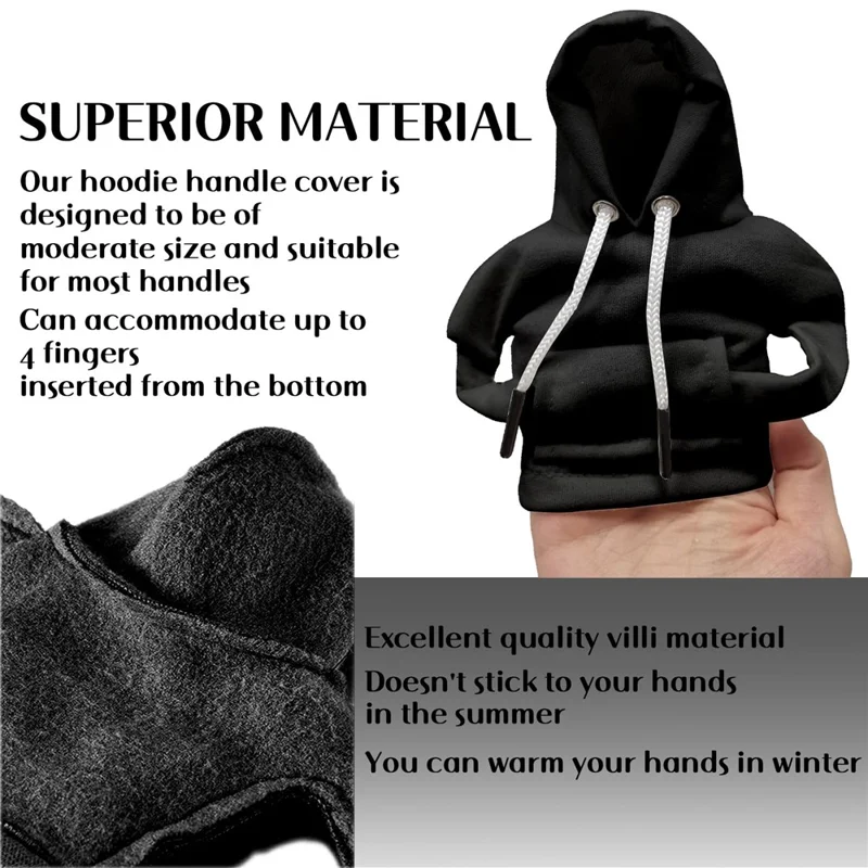 Creative Hoodie Design Car Shift Knob Cover Gear Shift Lever Decoration - Black