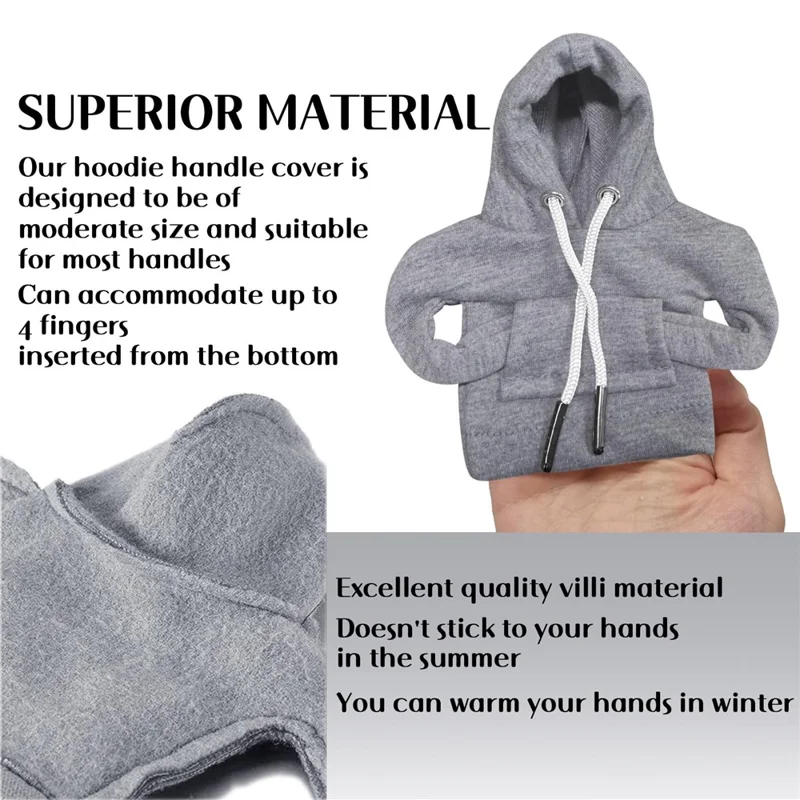 Creative Hoodie Design Car Shift Knob Cover Gear Shift Lever Decoration - Grey