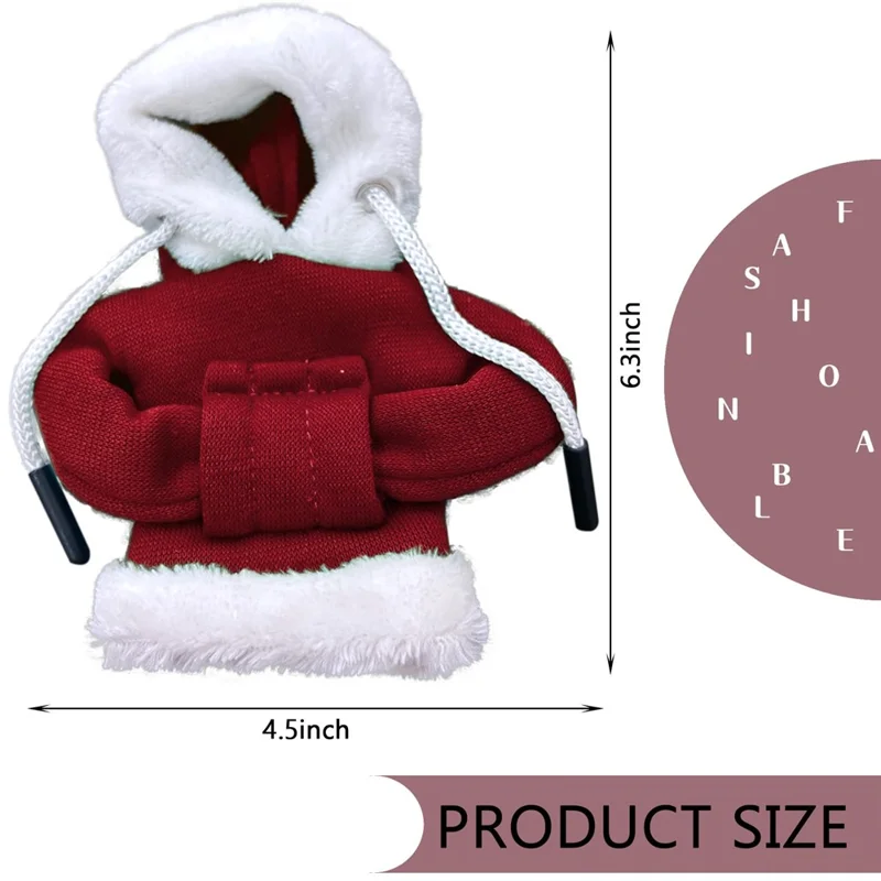 Christmas Style Hoodie Design Car Shift Knob Cover Vehicle Gear Shift Lever Decoration - Red