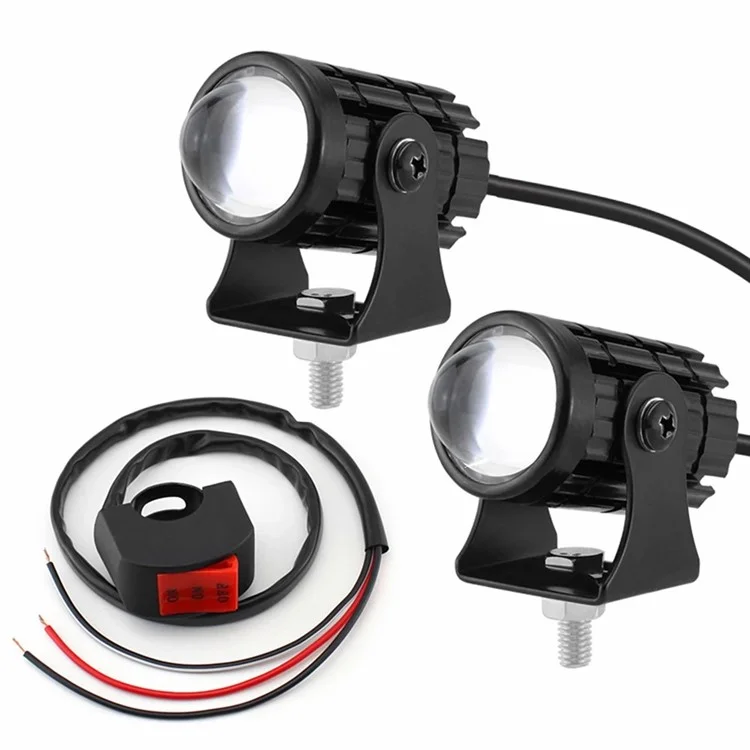 2 Pezzi Fari a LED Impermeabili IP67 per Moto Super Luminosi per ATV Motorbike