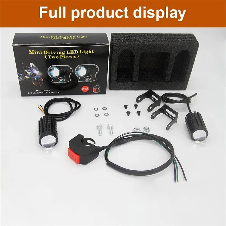 2 Pezzi Fari a LED Impermeabili IP67 per Moto Super Luminosi per ATV Motorbike