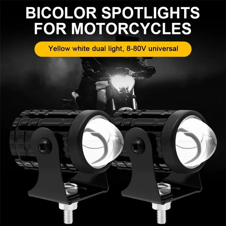 2 Pezzi Fari a LED Impermeabili IP67 per Moto Super Luminosi per ATV Motorbike