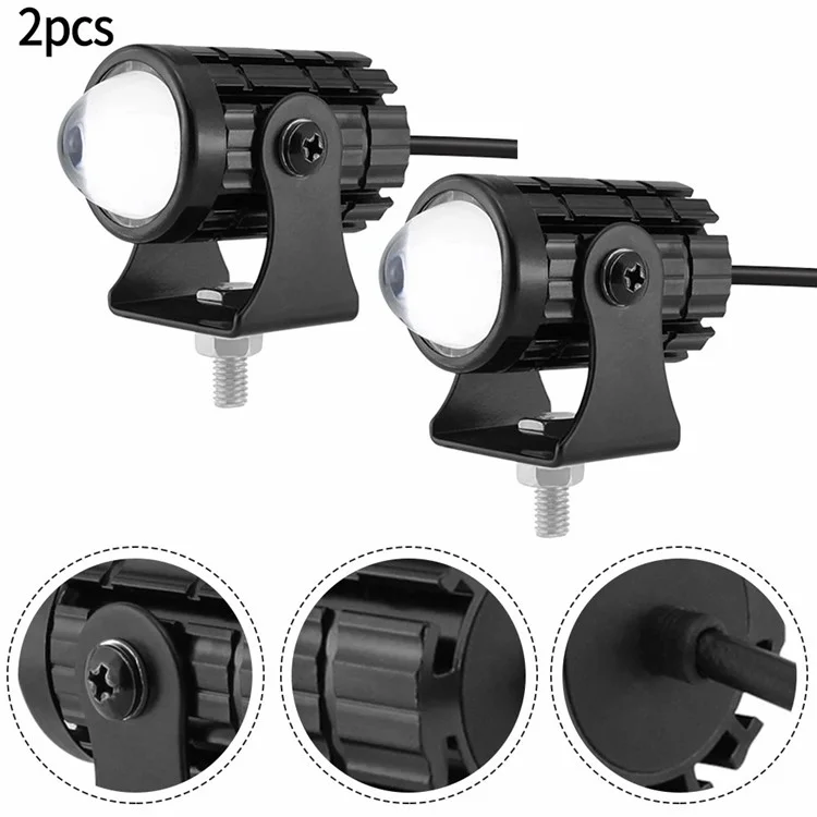 2 Pezzi Fari a LED Impermeabili IP67 per Moto Super Luminosi per ATV Motorbike
