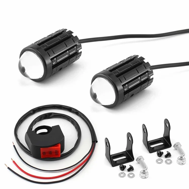 2 Pezzi Fari a LED Impermeabili IP67 per Moto Super Luminosi per ATV Motorbike