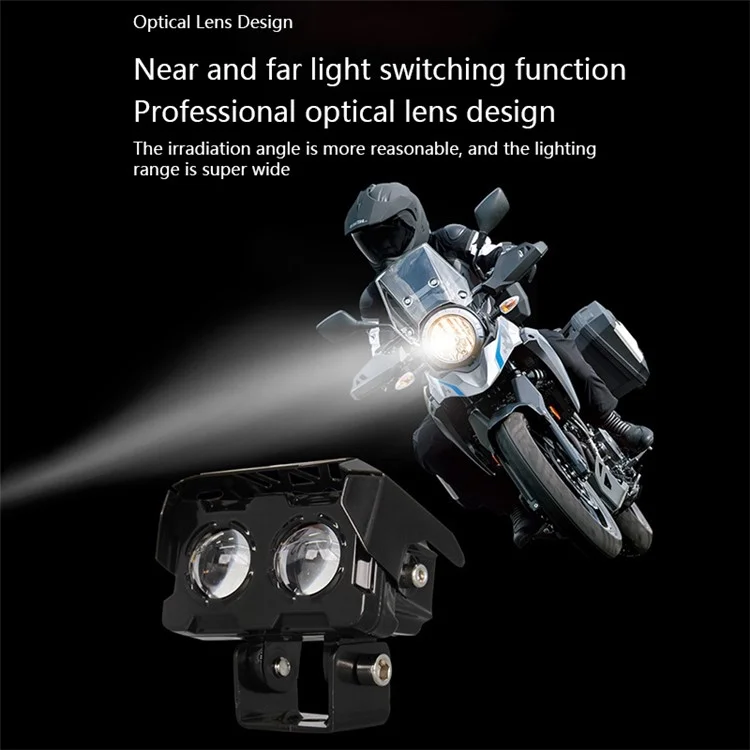 W65 Wasserdichte Motorrad-LED-Scheinwerfer Superhell Spotlight Nebelscheinwerfer
