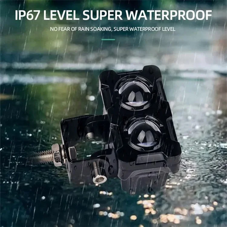W65 Wasserdichte Motorrad-LED-Scheinwerfer Superhell Spotlight Nebelscheinwerfer
