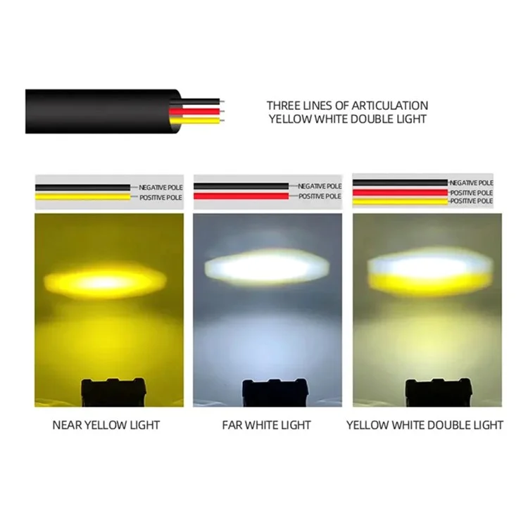 W65 Wasserdichte Motorrad-LED-Scheinwerfer Superhell Spotlight Nebelscheinwerfer
