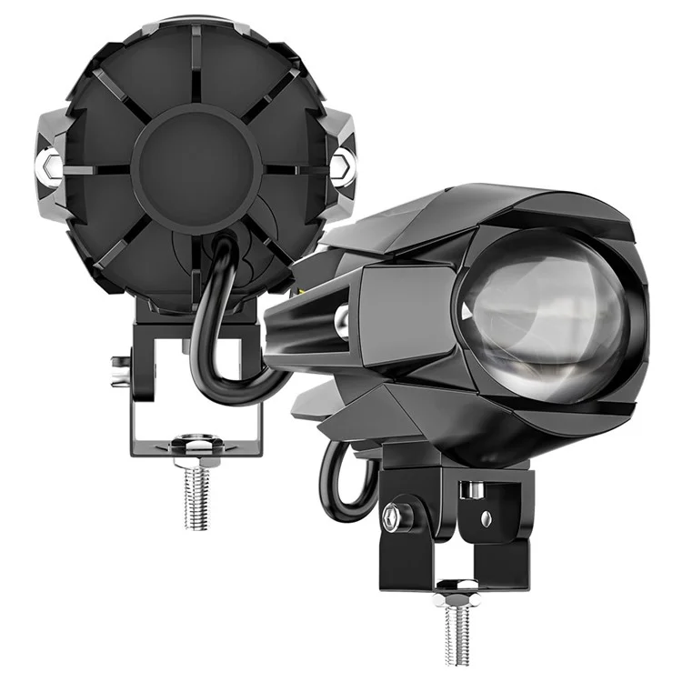 Luce anteriore LED luminosa per motocicletta Impermeabile Bianca+Gialla Faro per motocicletta