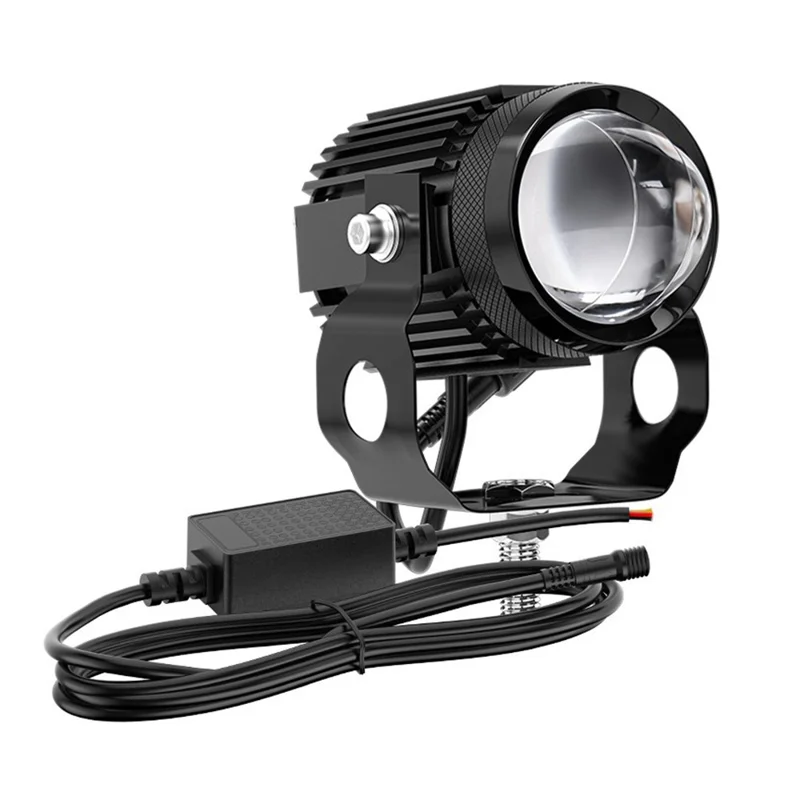 1 Pair / Set Motorcycle LED Headlight Waterproof Motorbike Internal Modified Spotlight with Fan