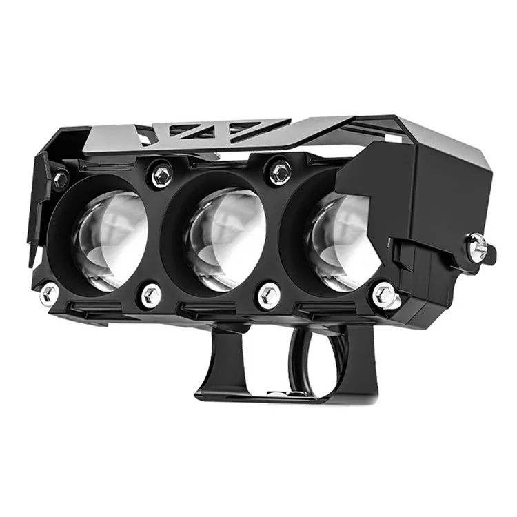 Phare à 3 LED pour voiture et moto, faisceau élevé et faible, ultra lumineux, étanche, projecteur de moto