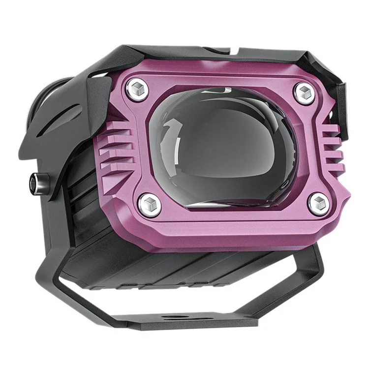 20W Projecteur Moto LED Clignotant Feu de Brouillard Blanc + Jaune Lampe Moto Modifiée Phare Additionnel