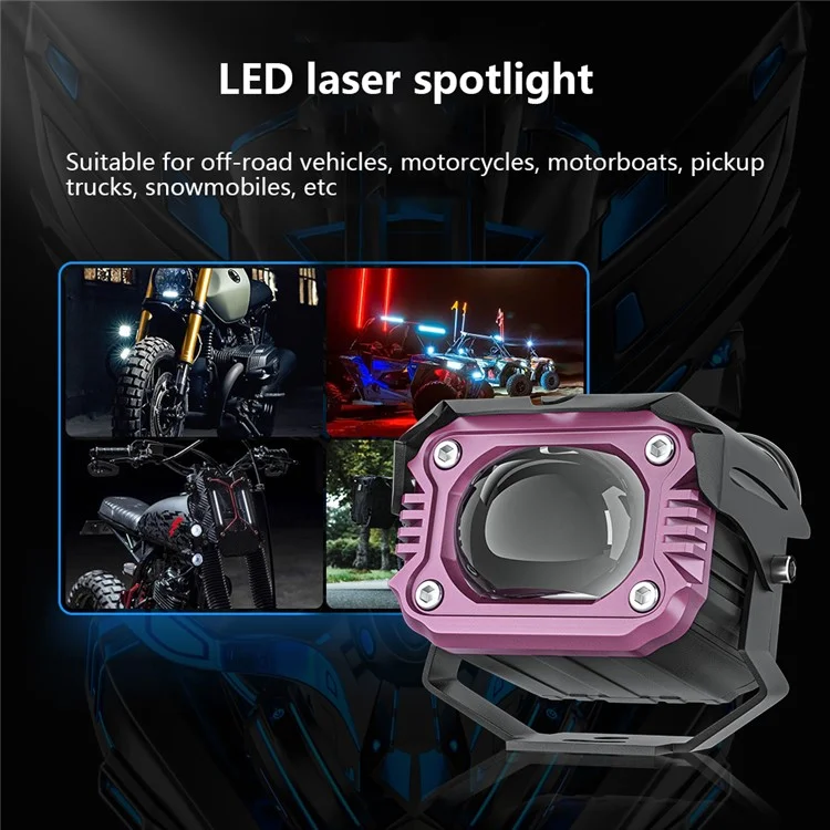 20W Projecteur Moto LED Clignotant Feu de Brouillard Blanc + Jaune Lampe Moto Modifiée Phare Additionnel