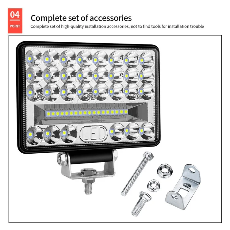 144 Вт 48-светодиодный автомобильный грузовик вилочный погрузчик Driving Work Light Waterproof 5-дюймовый Engineering Vehicle Spot Flood Light