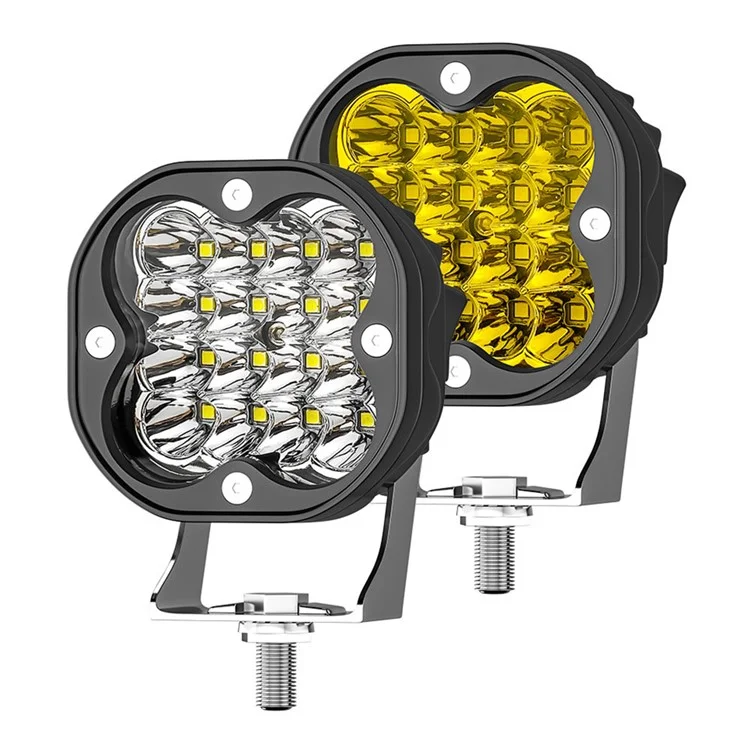 3-inch 48W 16-LED Car Truck Forklift Spotlight Square Waterproof Engineering Vehicle Headlight - White Light