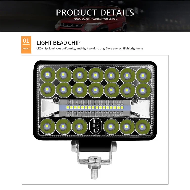 4-Zoll-36LED-Autoscheinwerfer für SUVs, Geländewagen, 108W Scheinwerfer, wasserdicht, Fahrzeuganfahrscheinwerfer