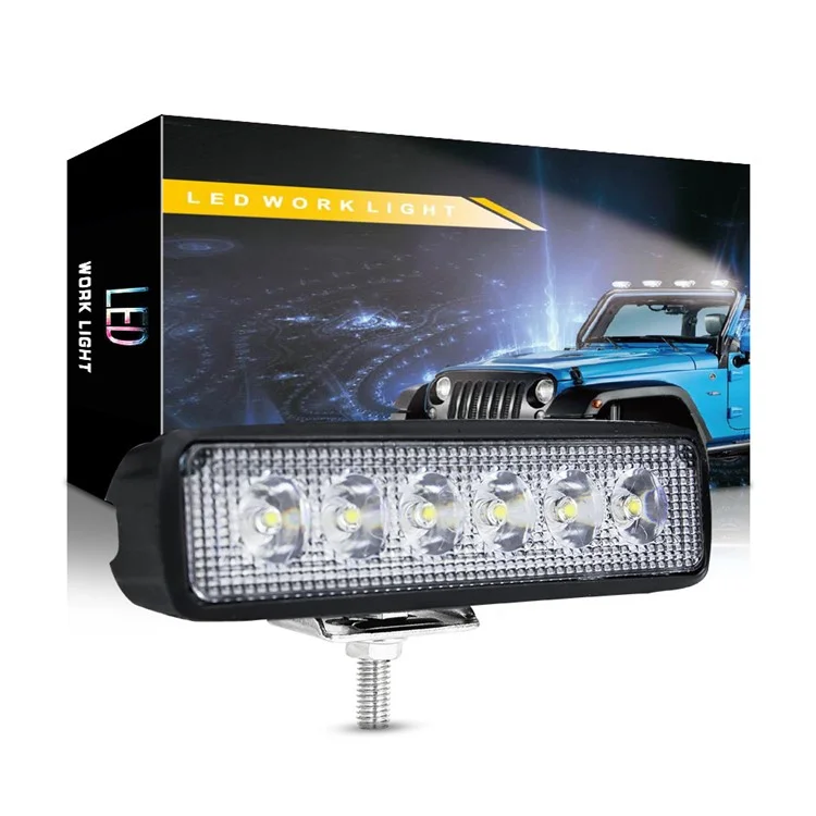 18W Autoanzeige SUV Offroad 6LED Scheinwerfer Wasserdicht Fahrzeug Super Bright Bar Lampe