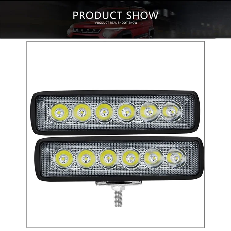 18W Autoanzeige SUV Offroad 6LED Scheinwerfer Wasserdicht Fahrzeug Super Bright Bar Lampe