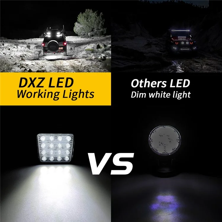 Proiettore da 16 LED 48W per auto, SUV e fuoristrada, luce di lavoro impermeabile per veicoli