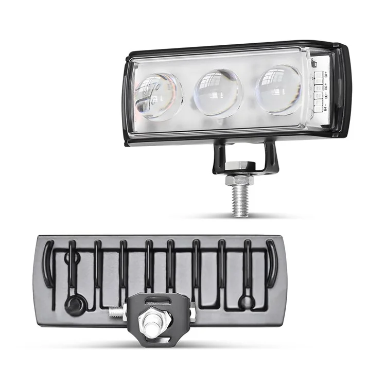 Foco de motocicleta A086-3C de 3 LED, resistente al agua, con carcasa de aluminio, 12-60V