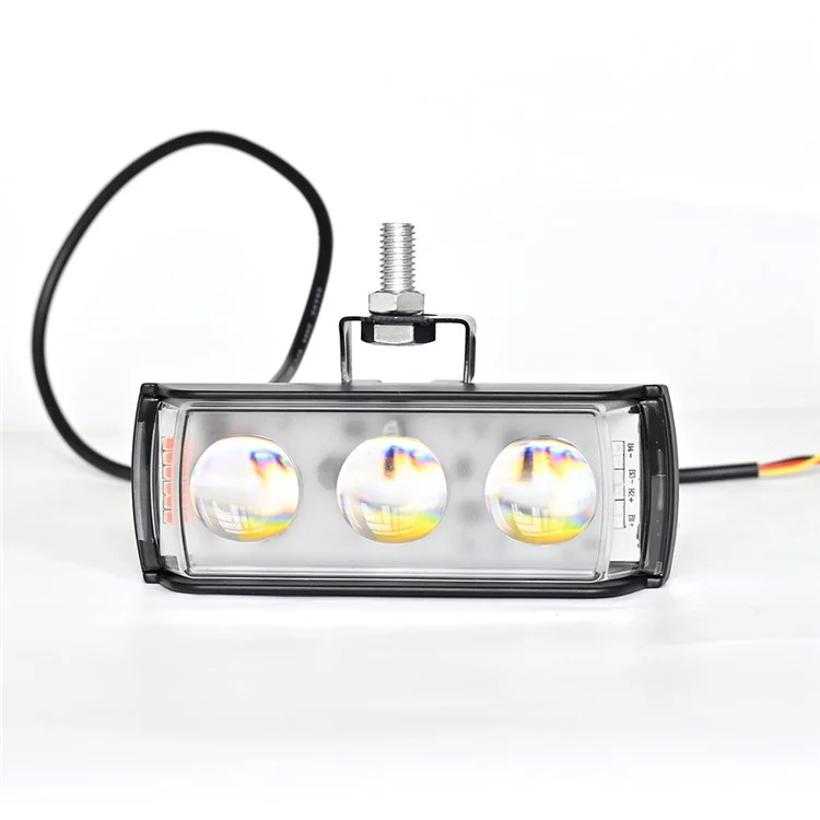 Foco de motocicleta A086-3C de 3 LED, resistente al agua, con carcasa de aluminio, 12-60V