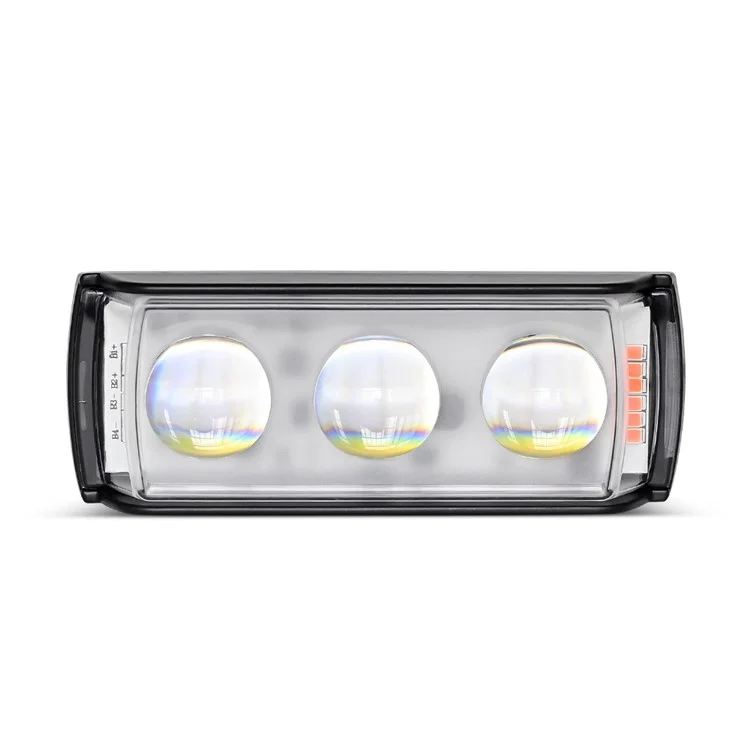 Foco de motocicleta A086-3C de 3 LED, resistente al agua, con carcasa de aluminio, 12-60V
