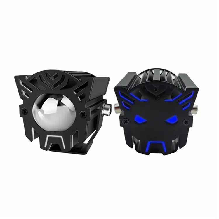 JPV74 Waterproof 12-48V Motorcycle Spotlight Red and Blue Strobe Lamp for Motorbike