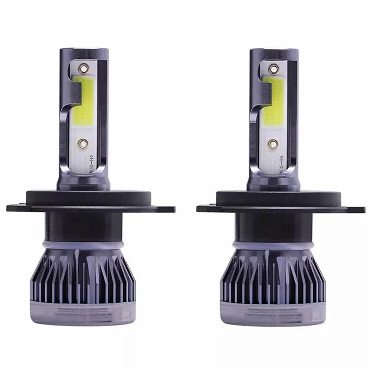2Pcs H4 LED Headlight 360 Degree Illumination 120W 6000K High Low Beam Car Fog Lamp