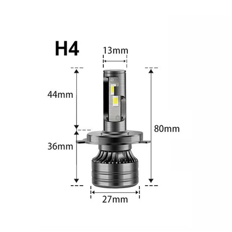 FV7 2 pièces phares LED H4 120W 6000K Faisceau de route et de croisement étanche Lampe avant de voiture