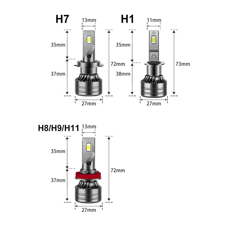FV7 2 fari a LED da 120 W 6000 K con fascio alto e basso impermeabili Lampada per guida anteriore auto - H7