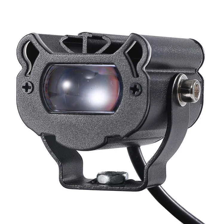 12 - 48V Motorcycle Spotlight Waterproof Aluminum Shell Red Blue Strobe Headlight