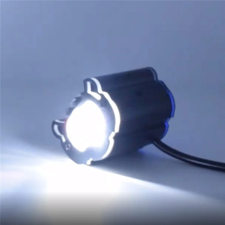 12 - 48V Motorcycle Spotlight Waterproof Aluminum Shell Red Blue Strobe Headlight