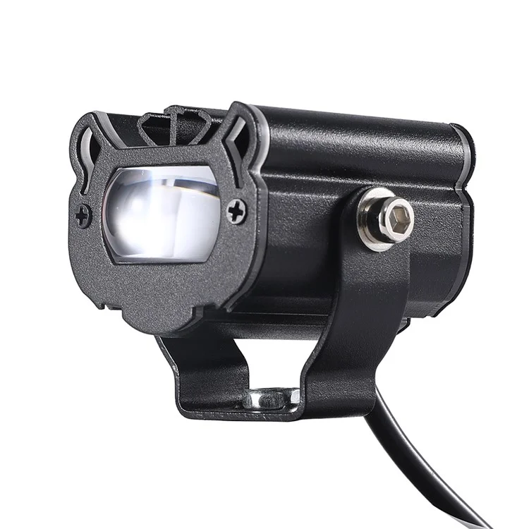12 - 48V Motorcycle Spotlight Waterproof Aluminum Shell Red Blue Strobe Headlight