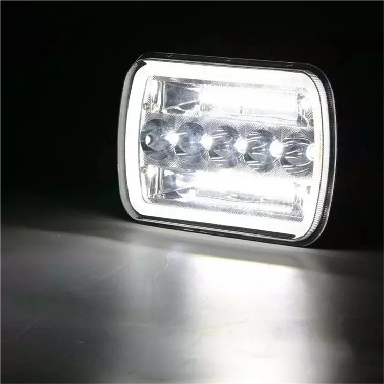 45W 5.59 x 7.8 inch Square LED Headlight Yellow White Dual Color for 6 x 7 inch Truck Light