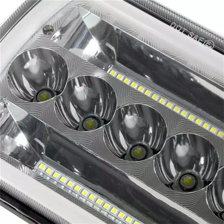 45W 5.59 x 7.8 inch Square LED Headlight Yellow White Dual Color for 6 x 7 inch Truck Light