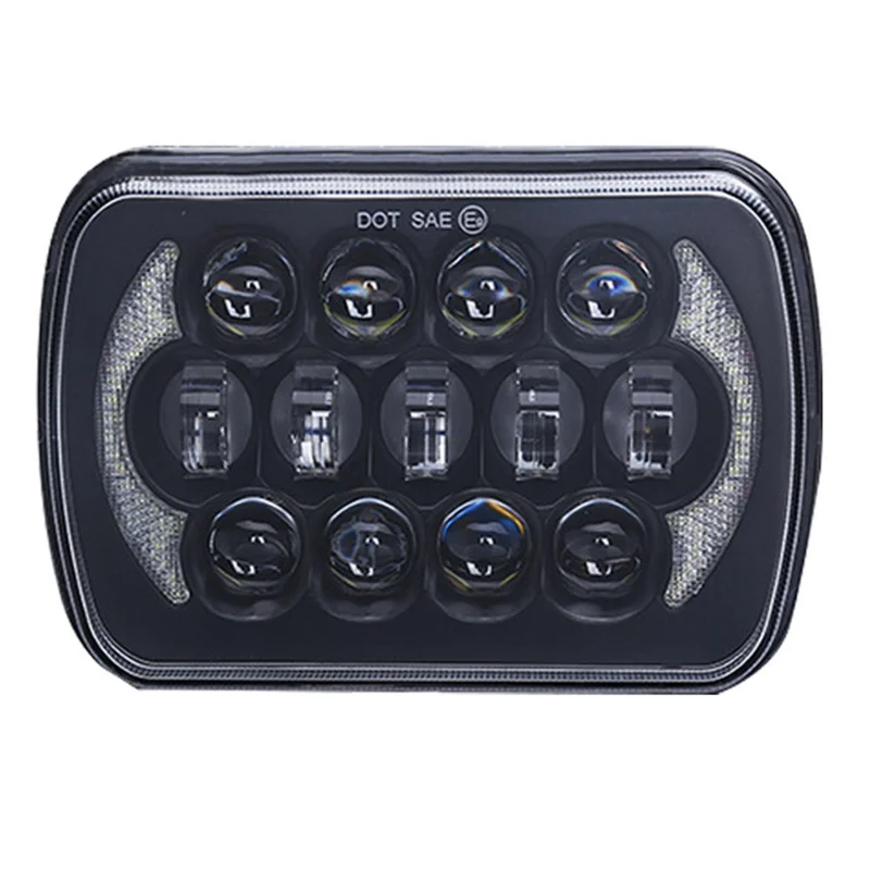 105W hochleistungs-IP67-wasserdichte Hoch-/Abblendscheinwerfer mit quadratischem LED-Licht für Fahrzeuge der Größe 5x7 und 6x7 Zoll.