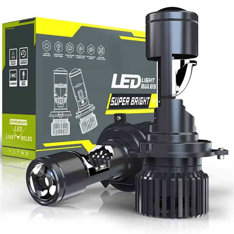 2Pcs N2 H4 Lentille de projecteur LED pour phare de moto / voiture, Étanche IP68
