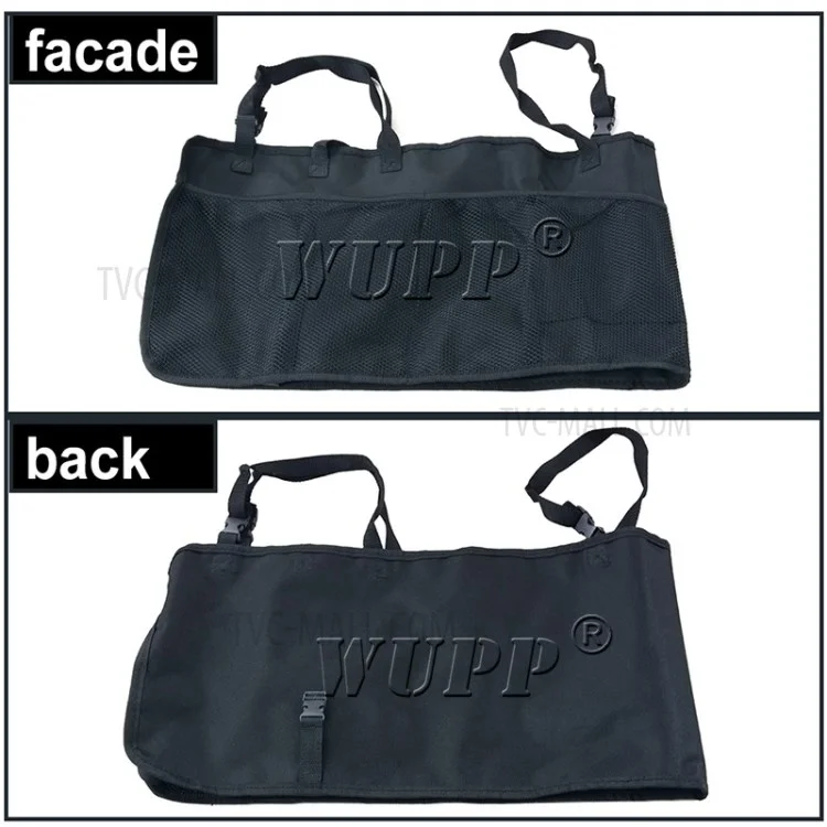 WUPP CS-486A1 Car Rear Seat Back Organizer Auto Trunk Net Mesh Cargo Storage Bag Pocket Cover Stowing Tidying Bag