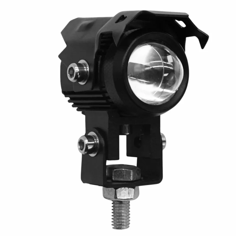 Motorcycle LED Light Dual Color Lens IP67 Waterproof 15W Night Riding Lamp Auxiliary Spotlight Lamp