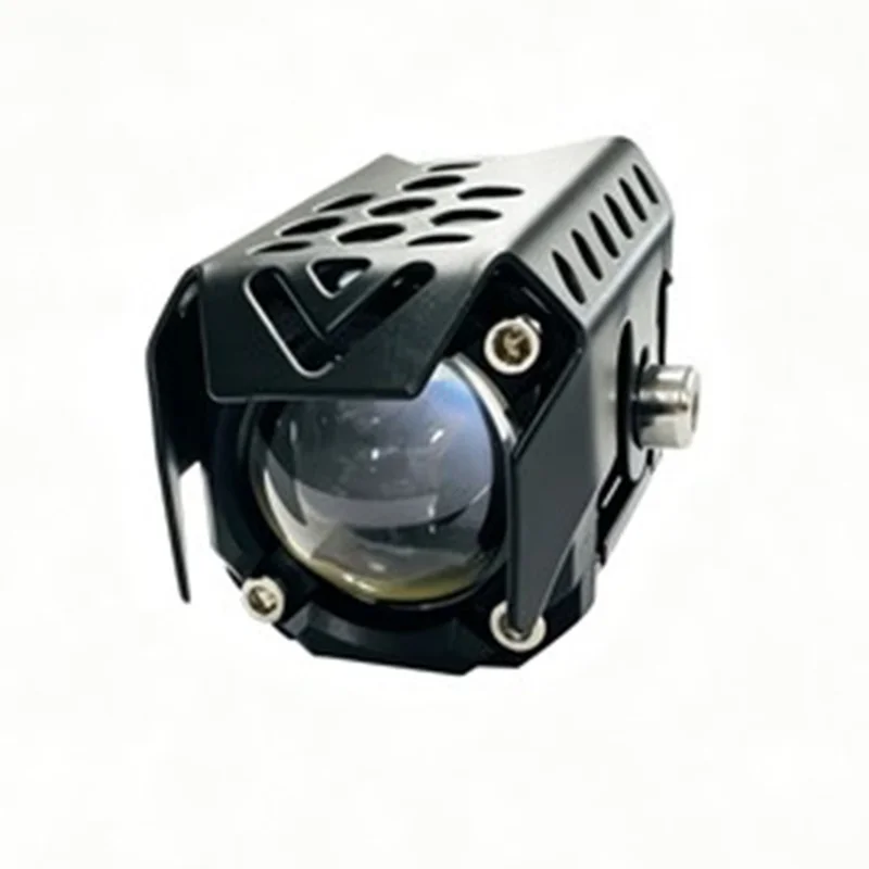 18W 6000LM Yellow and White Dual Color LED Auxiliary Light IP67 Waterproof for Car Motorcycle SUV - Black